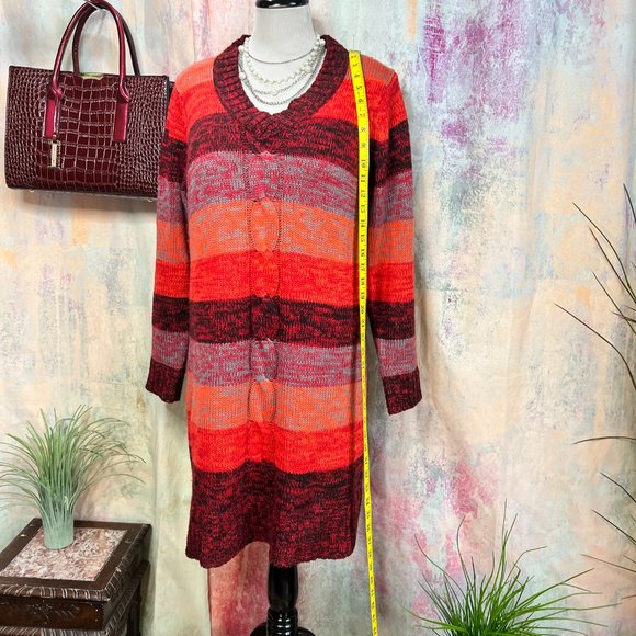 πDerek Heart Knitted Warm Long Sleeves Dress with Cable Pattern - Picture 6 of 14